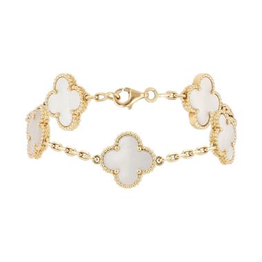 Bracelet Van Cleef & Arpels Vintage Alhambra en or jaune et nacre