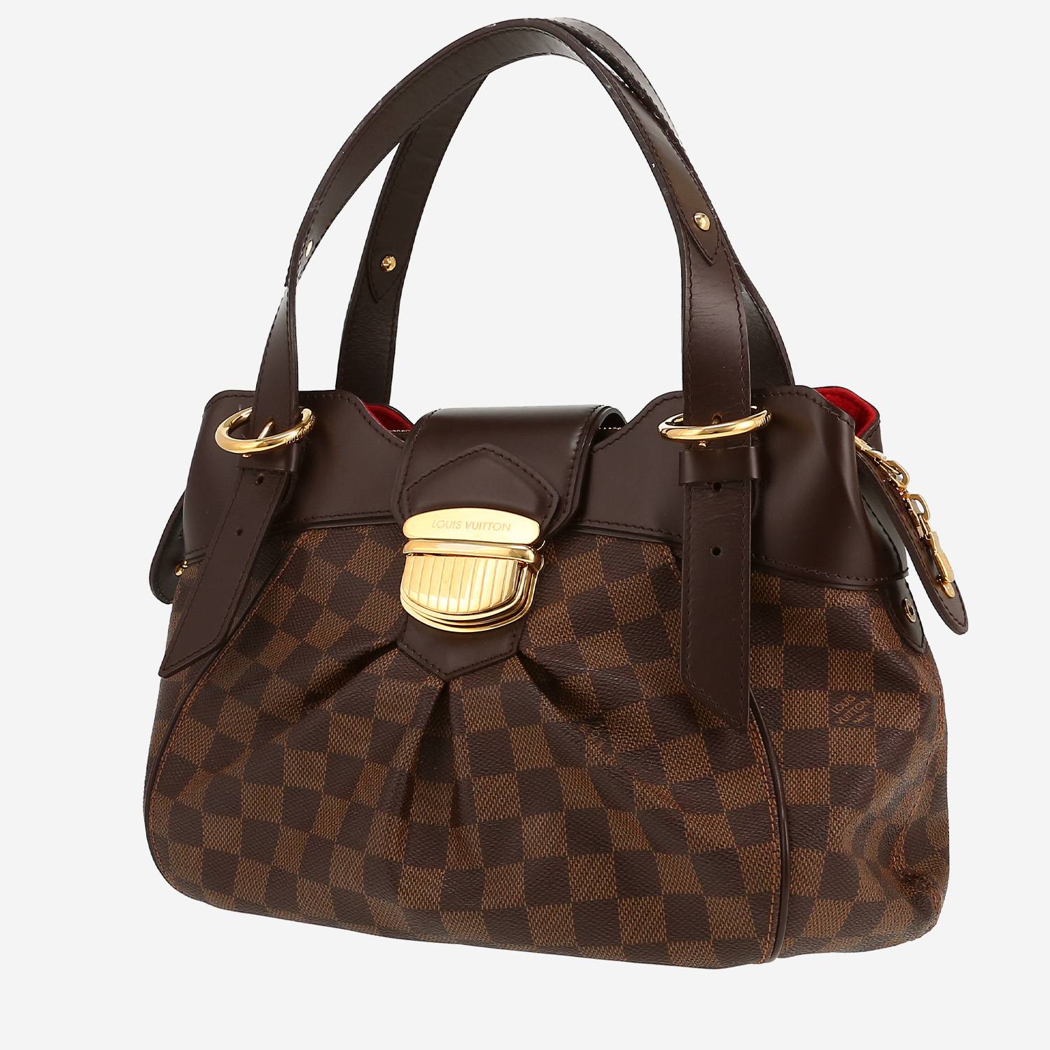 Louis Vuitton  Sistina handbag  in ebene damier canvas  and brown