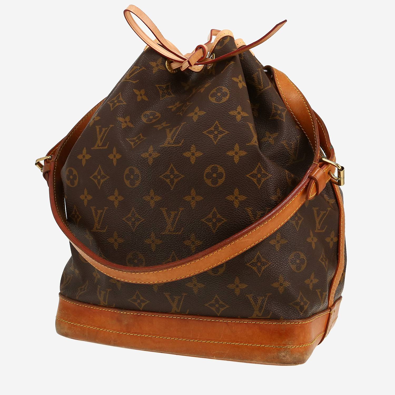 Bolso de mano Louis Vuitton  Noé en lona Monogram marrón y cuero natural