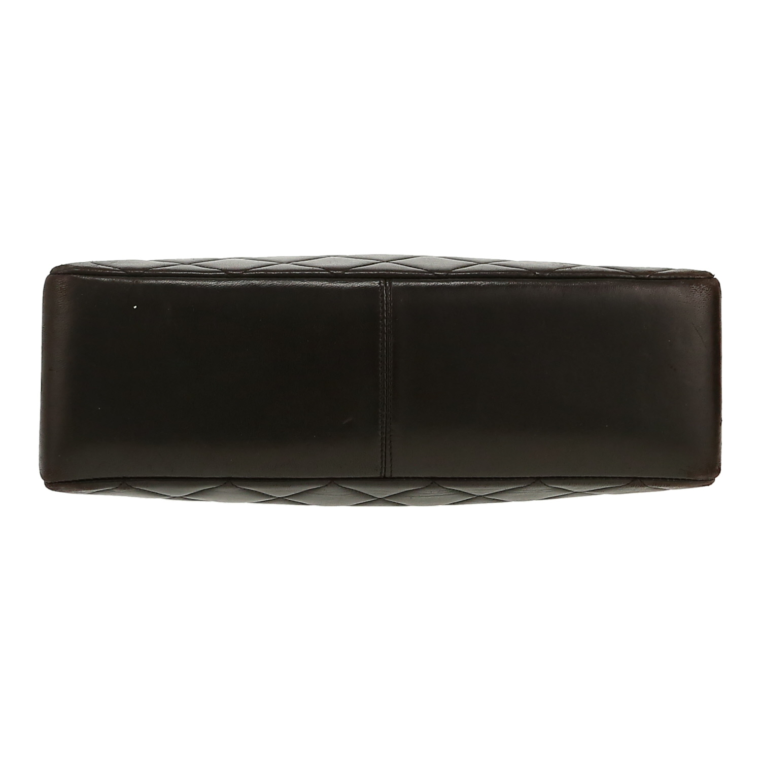 Chanel  Vintage handbag  in black quilted leather - Detail D1