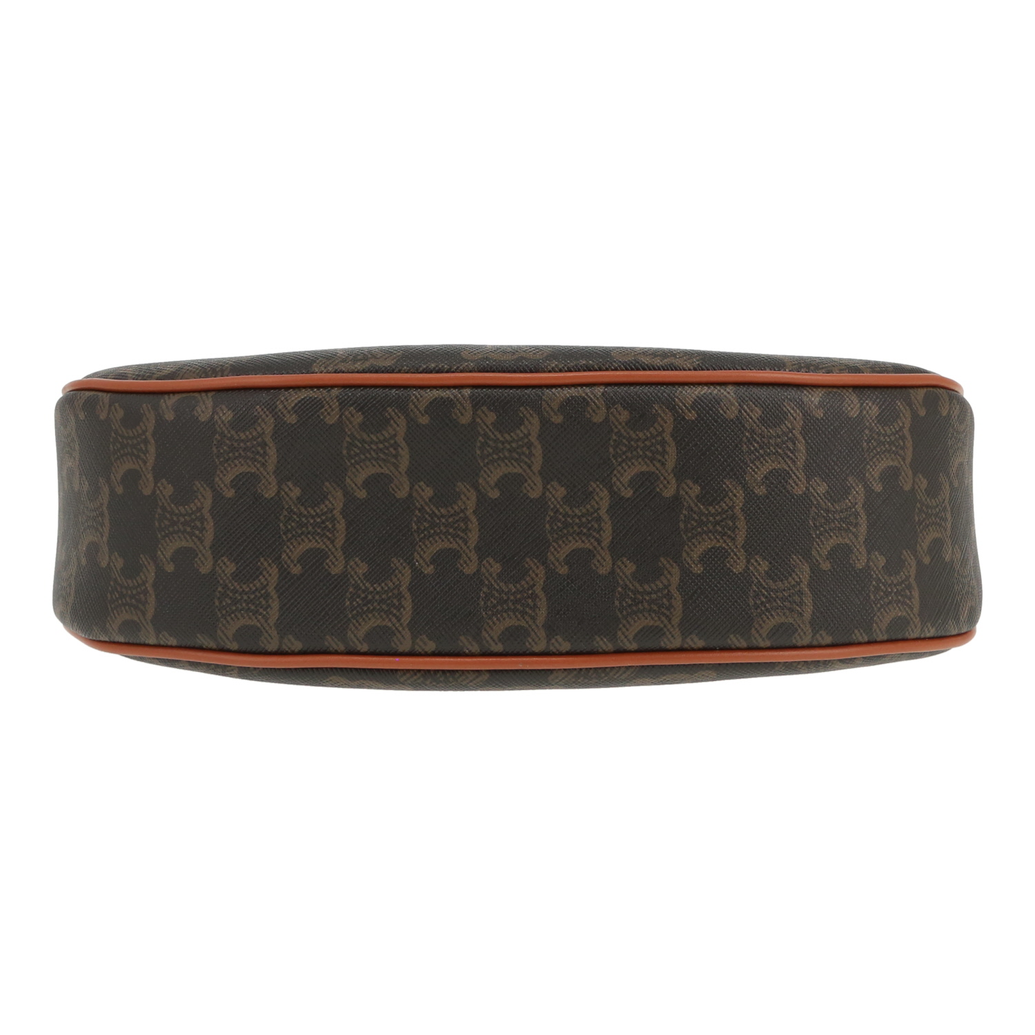 Borsa Celine  Ava modello medio  in tela "Triomphe" beige e pelle marrone - Detail D1