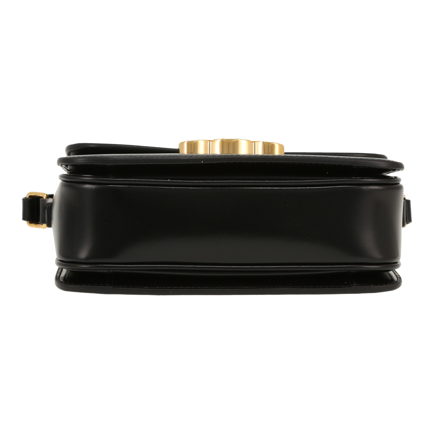 Bolso bandolera Celine  Triomphe Teen en cuero negro - Detail D1