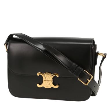 Sac bandoulière Celine  Triomphe en cuir noir