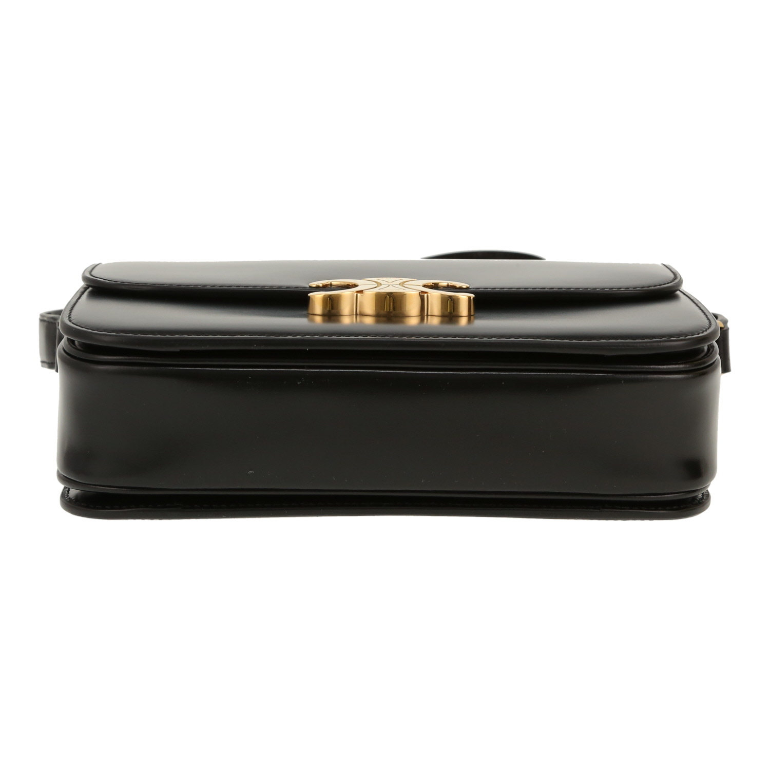 Borsa a tracolla Celine  Triomphe in pelle nera - Detail D1