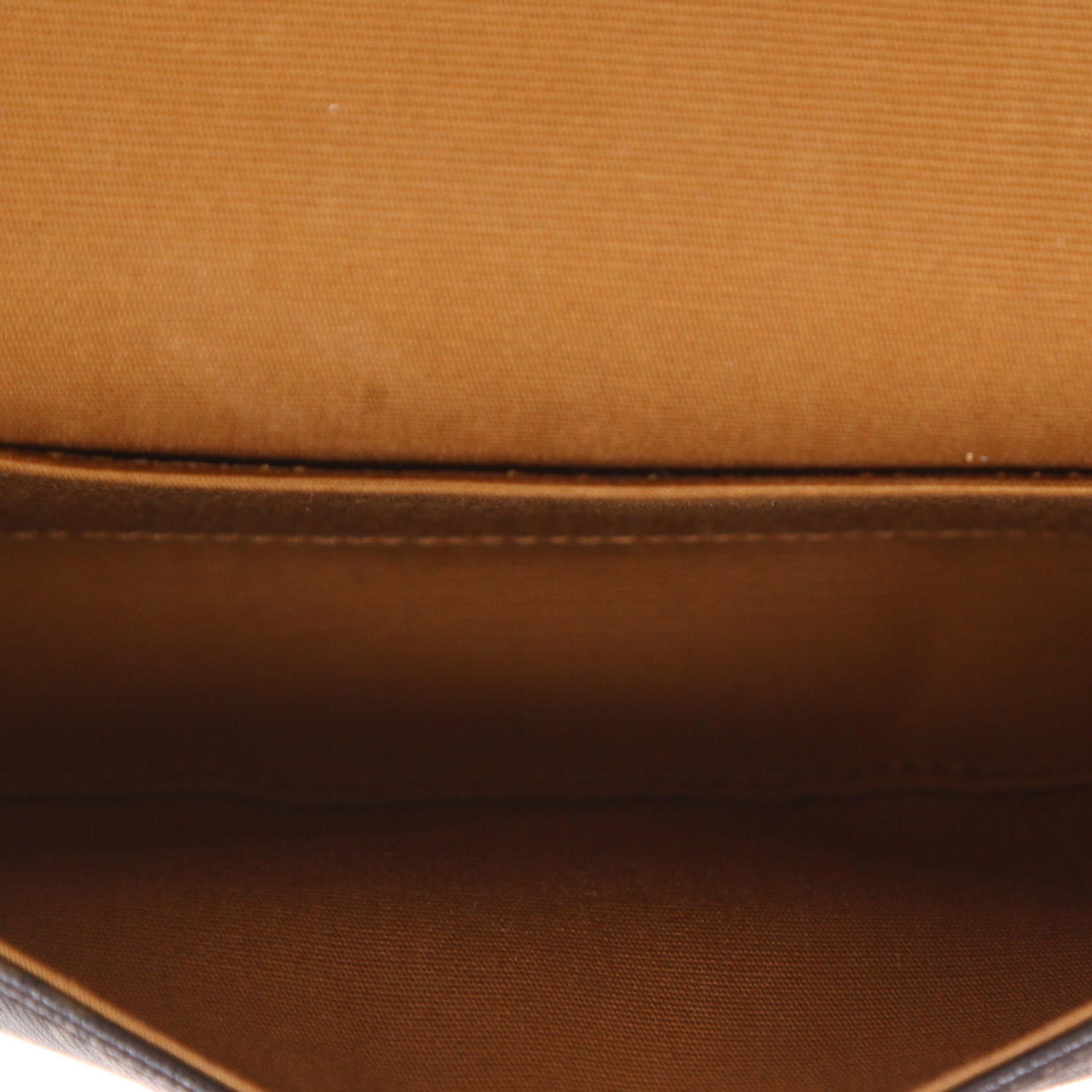 Sac bandoulière Celine  Folco mini  en toile Triomphe marron et cuir marron - Detail D3