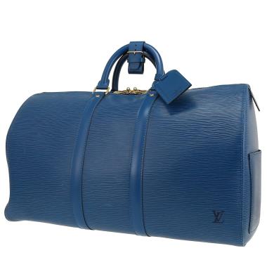 Louis Vuitton  Keepall 45 travel bag  in blue epi leather
