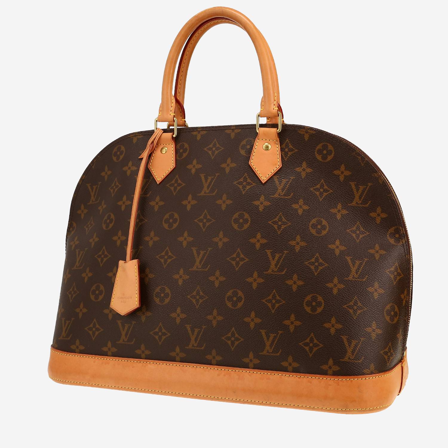 Sac à main Louis Vuitton  Alma en toile monogram marron et cuir naturel