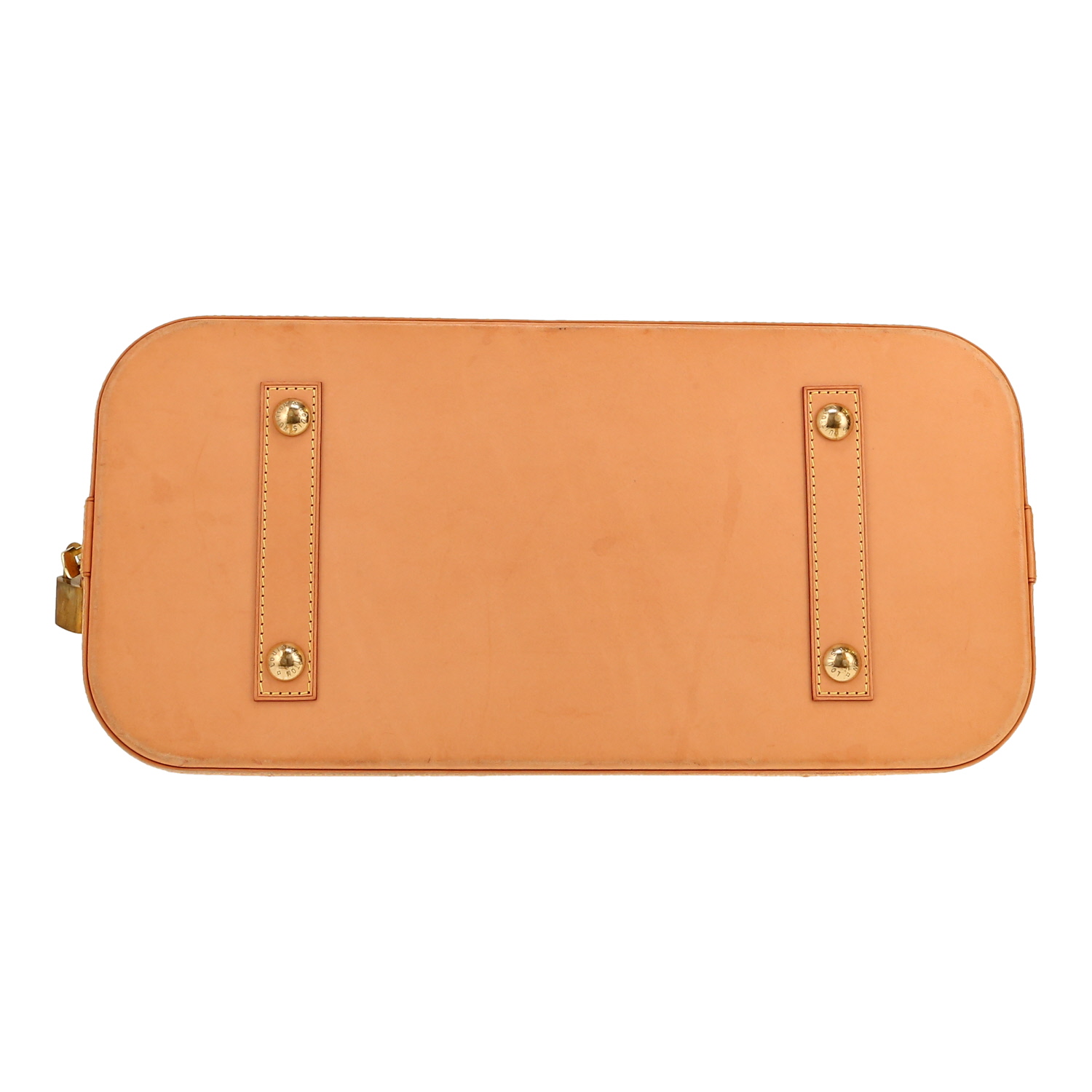 Bolso de mano Louis Vuitton  Alma en lona Monogram marrón y cuero natural - Detail D1