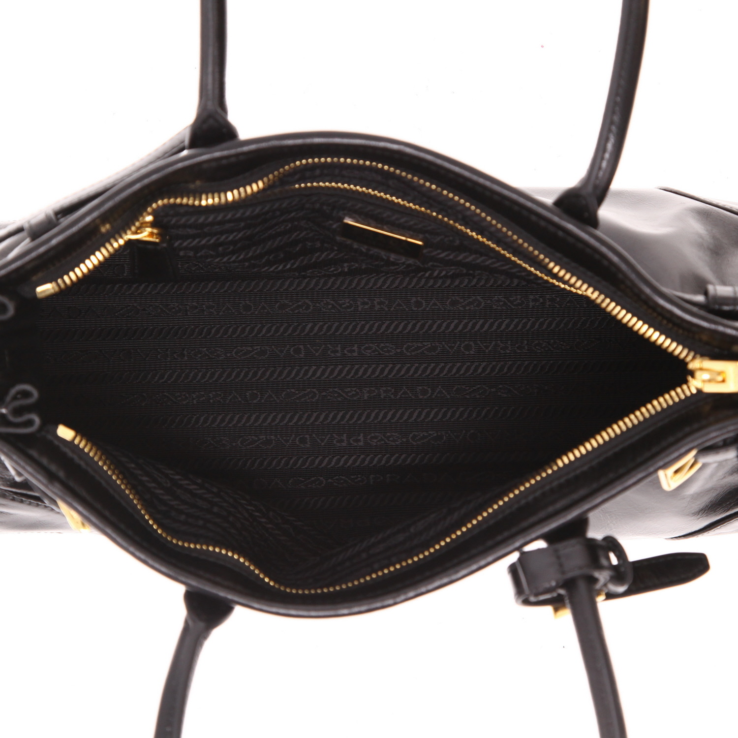 Sac à main Prada  Bonnie en cuir noir - Detail D3