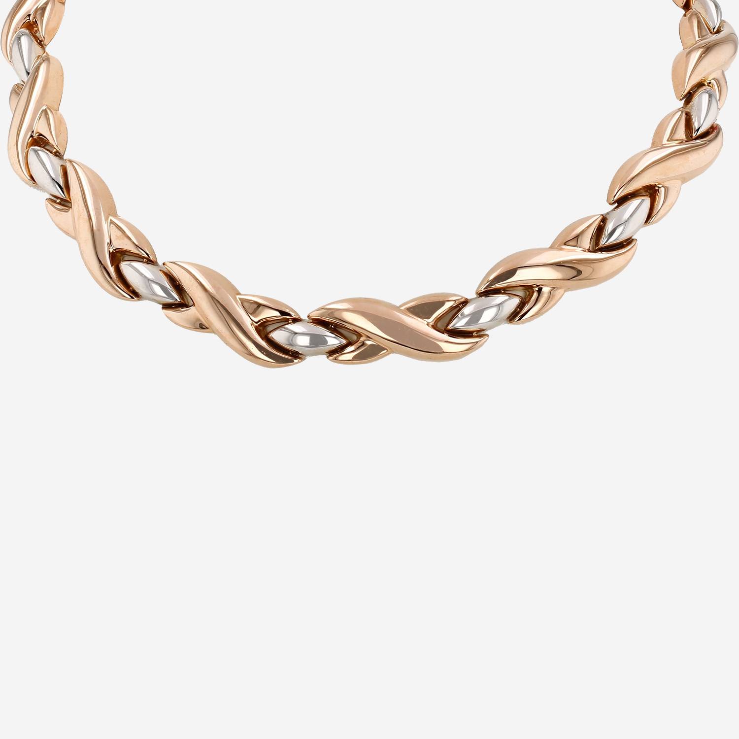 Collar articulado Cartier Arabesque de oro rosa y oro blanco