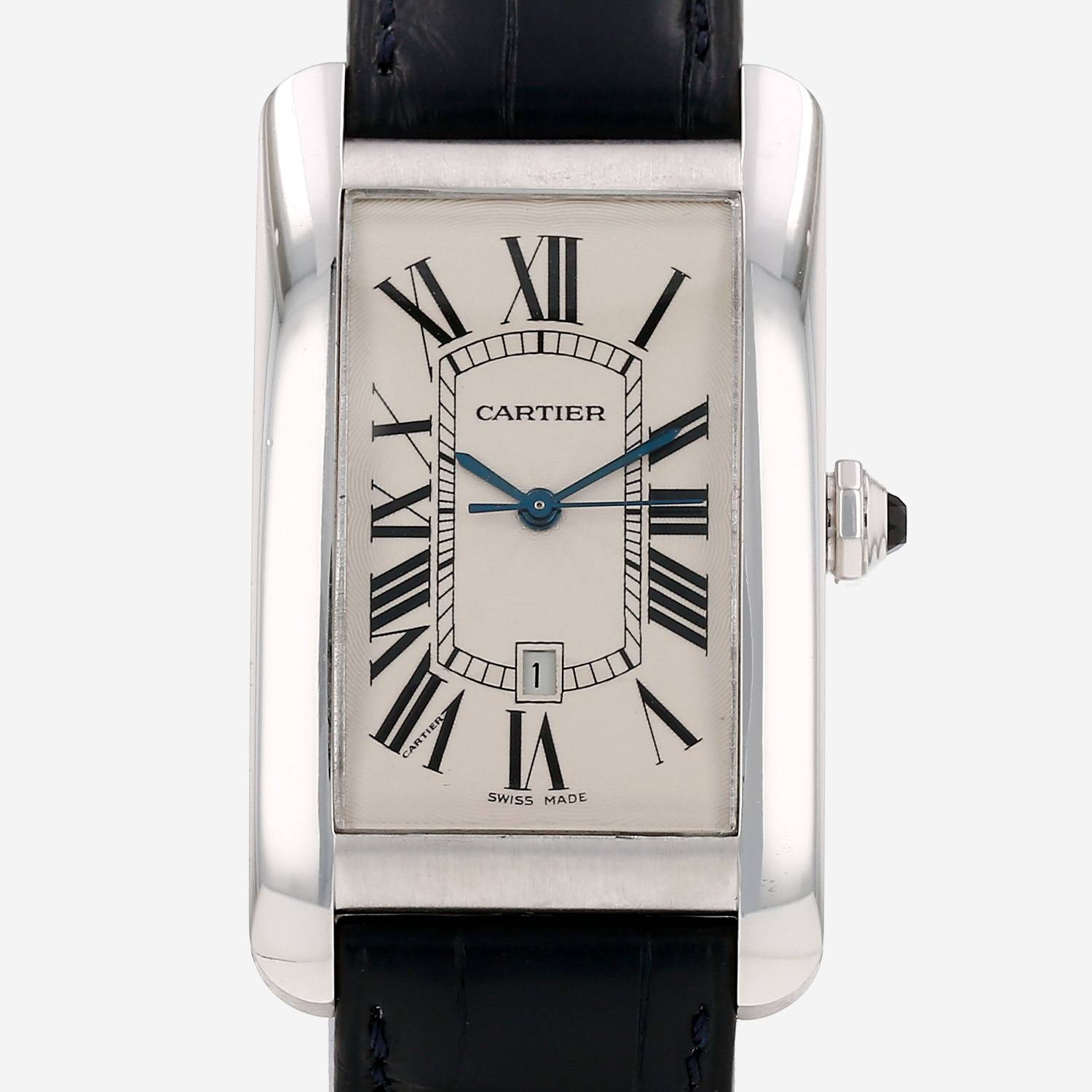 Orologio Cartier Tank Américaine modello grande  in oro bianco Ref: Cartier - 1741  Circa 2010