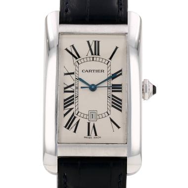 Reloj Cartier Tank Américaine modelo grande  de oro blanco Ref: Cartier - 1741  Circa 2010