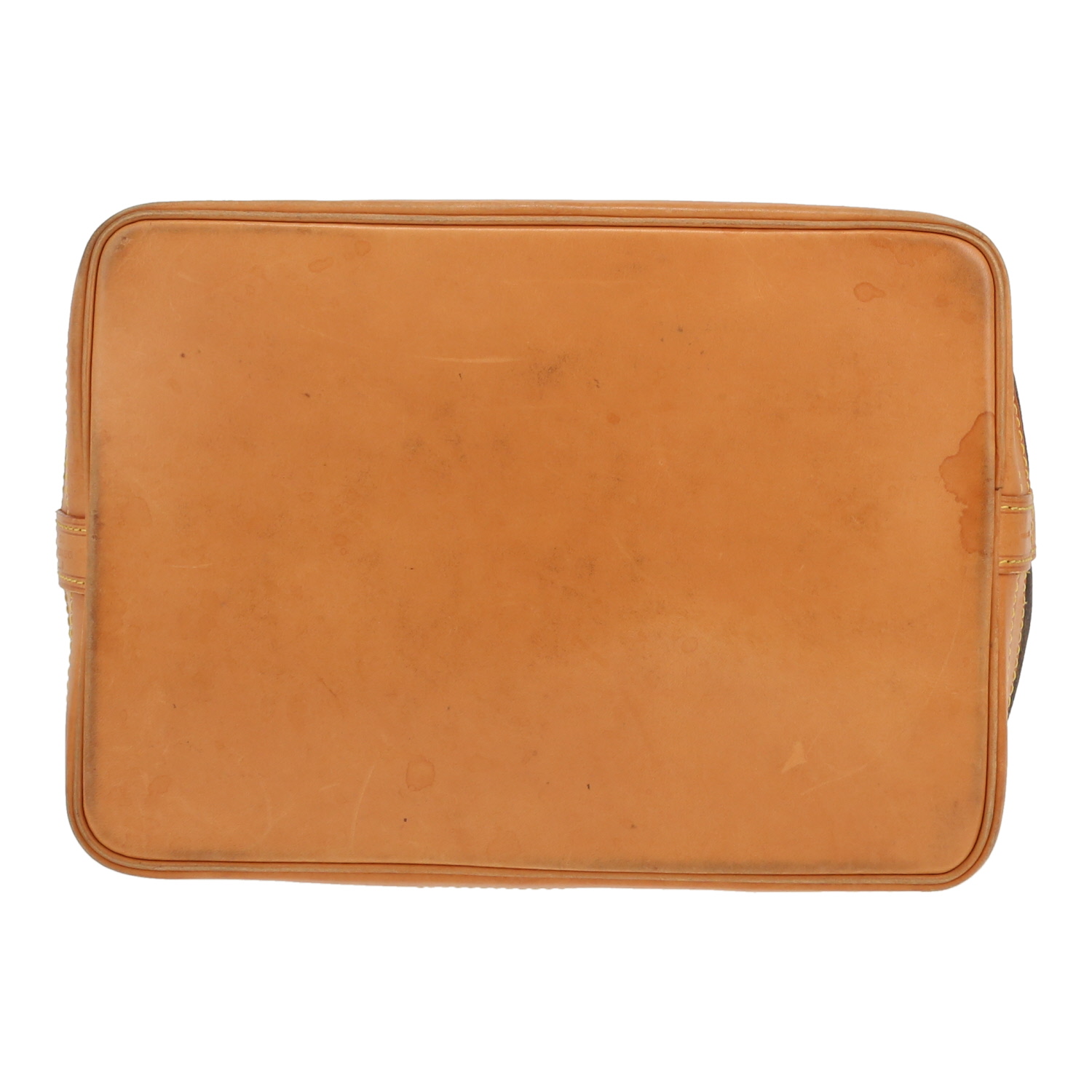 Bolso de mano Louis Vuitton  Noé en lona Monogram marrón y cuero natural - Detail D1