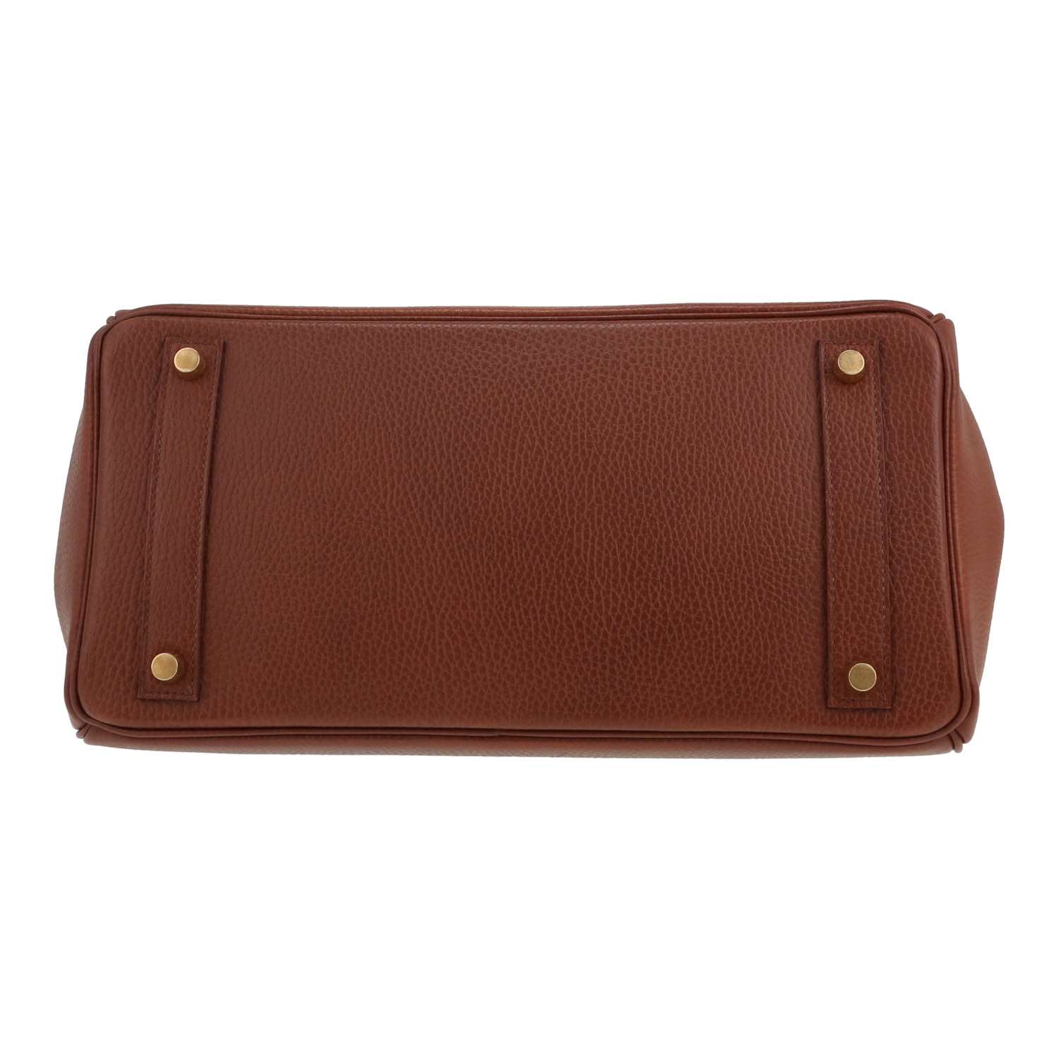 Bolso de mano Hermès  Haut à Courroies 32 cm en cuero Ardenne marrón - Detail D1