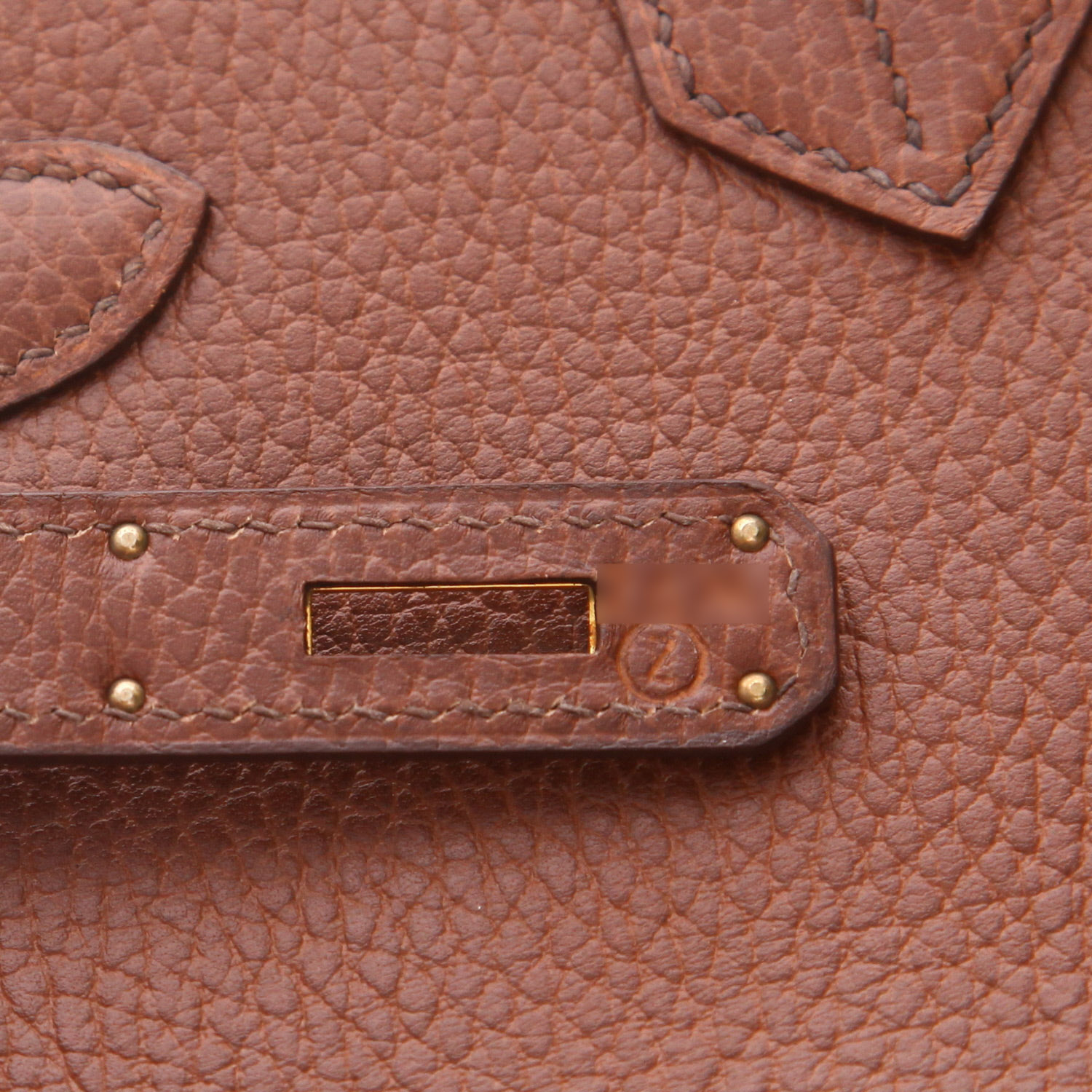 Borsa Hermès  Haut à Courroies 32 cm in pelle Ardenne marrone - Detail D4