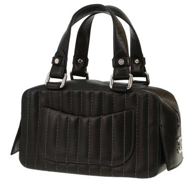Chanel   handbag  in black quilted leather