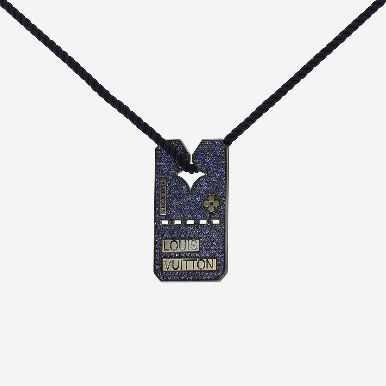 Louis Vuitton  pendant in blackened gold and sapphires