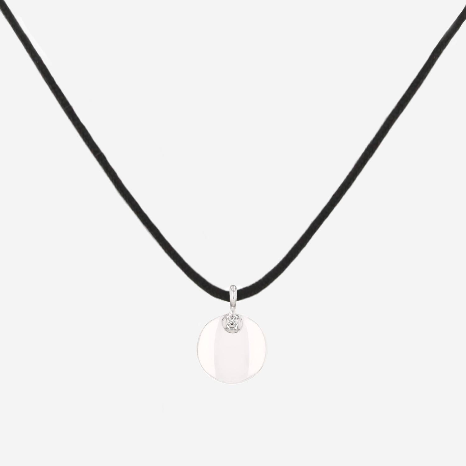 Pendentif Louis Vuitton  en or blanc et diamant