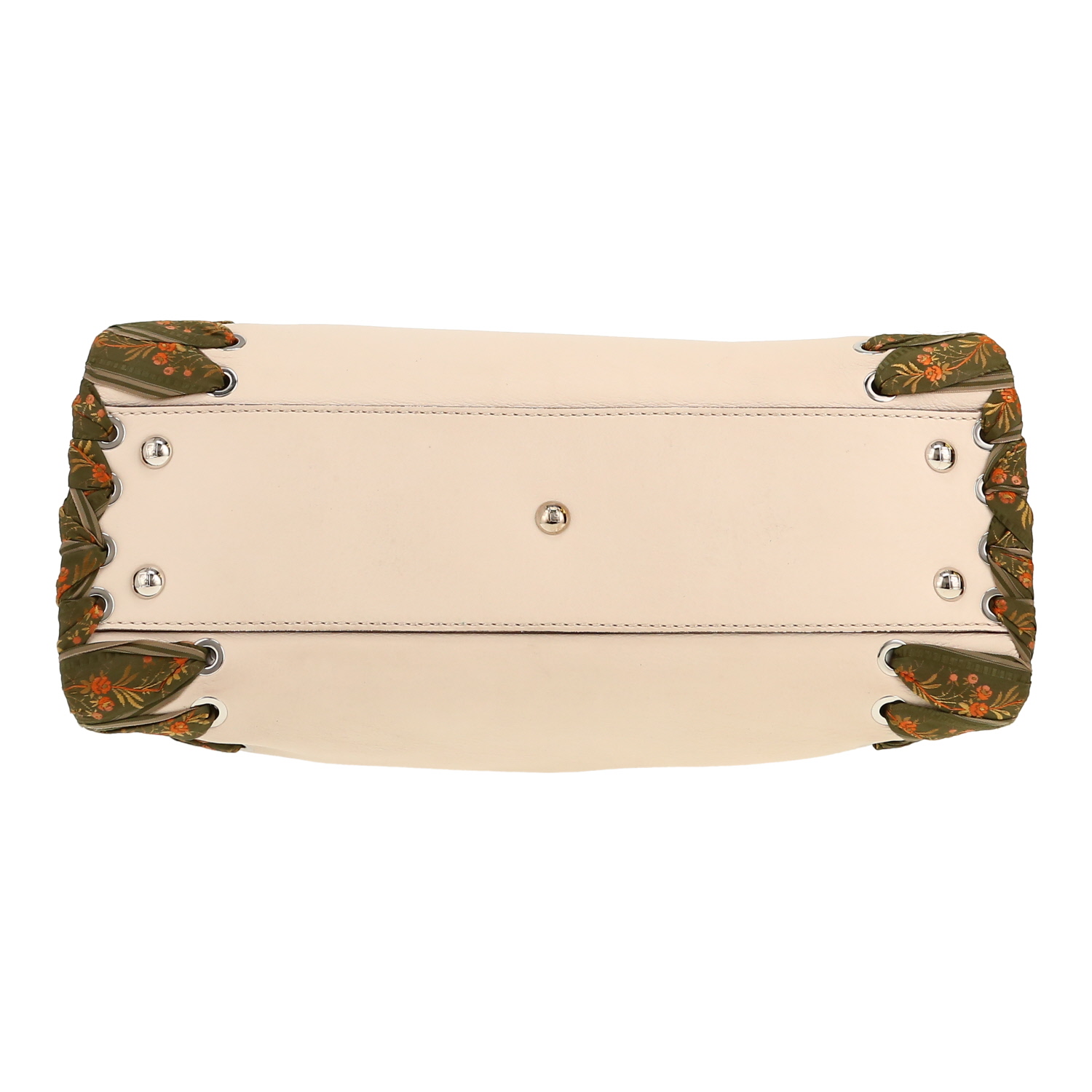 Borsa Fendi  Peekaboo in pelle beige - Detail D1