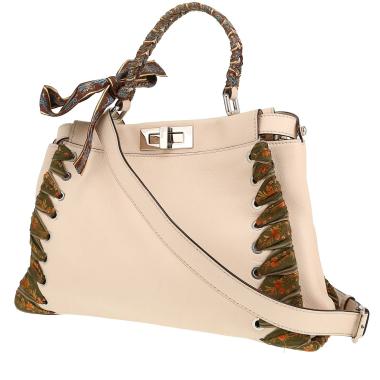 Fendi  Peekaboo handbag  in beige leather
