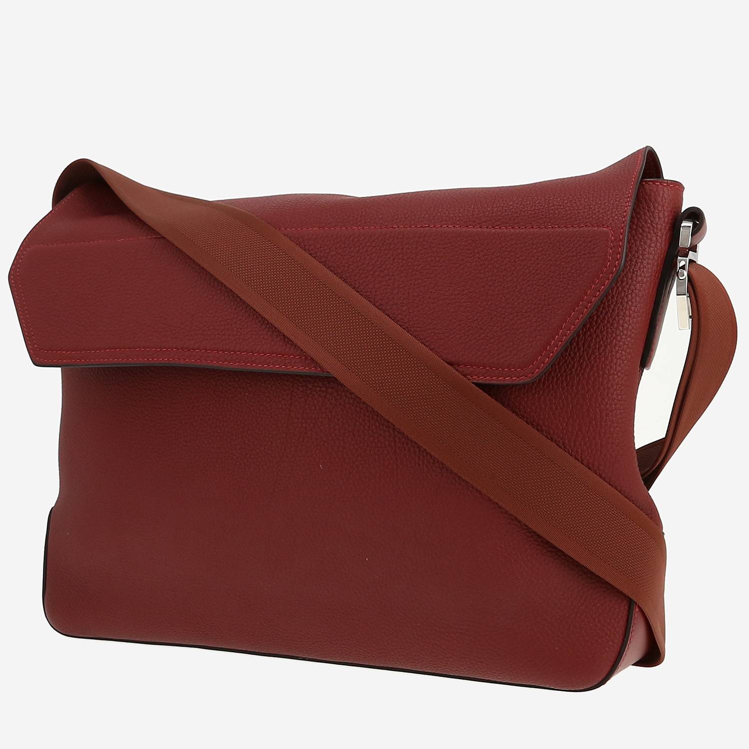 Bolso bandolera Hermès   en cuero togo rojo H