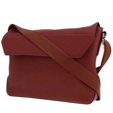 Bolso bandolera Hermès   en cuero togo rojo H