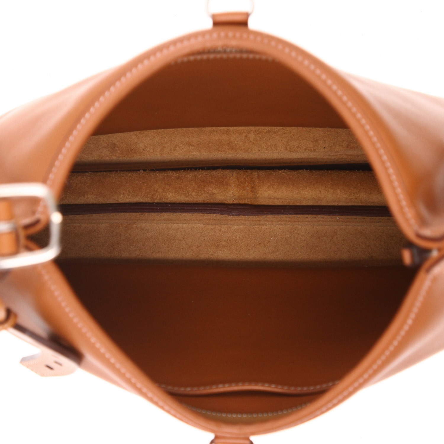Borsa da spalla o a mano Hermès  Trim in pelle Swift gold - Detail D3