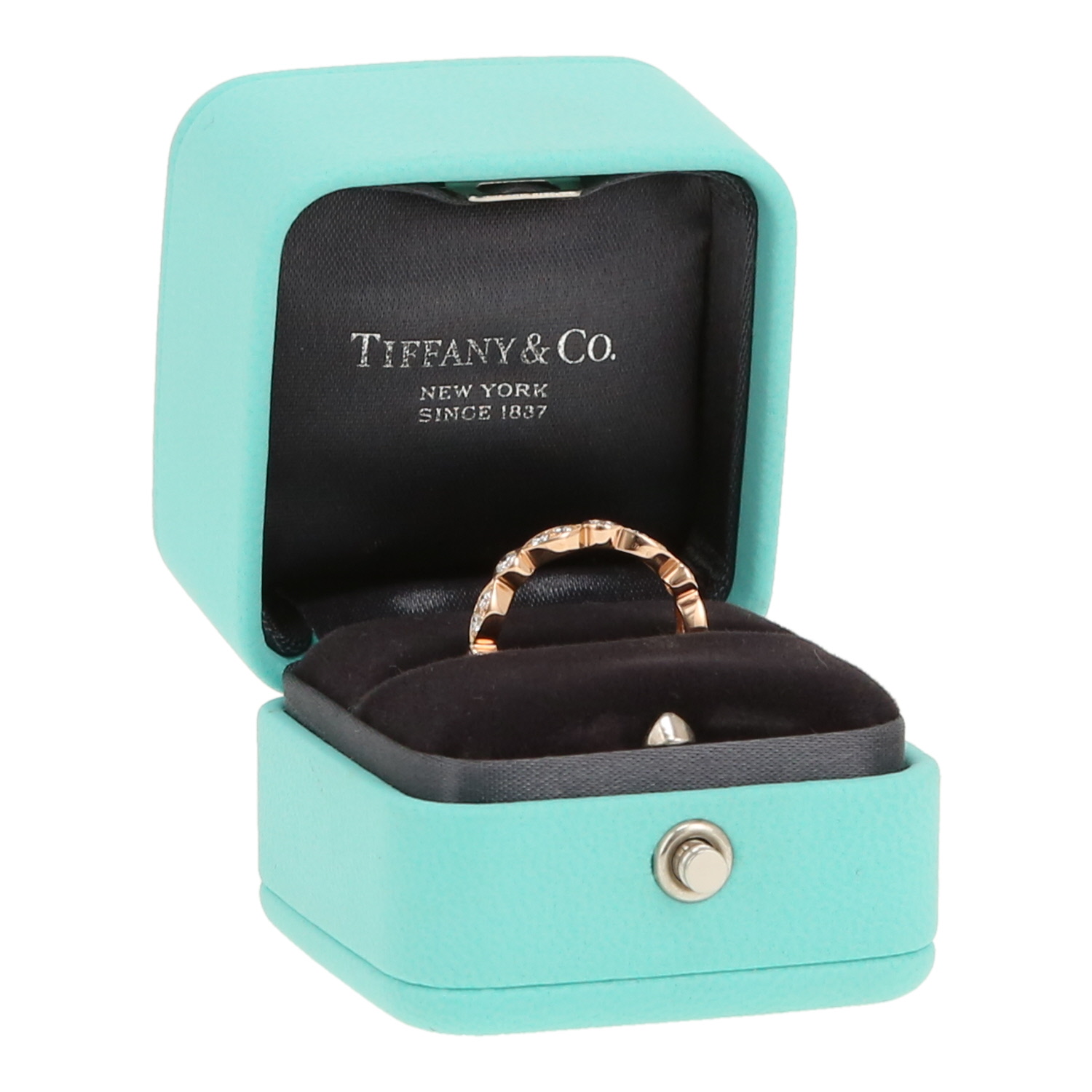 Anello Tiffany 
Co Jazz in oro rosa e diamanti - Detail D2