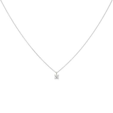 Collier Tiffany 
Co  en platine et diamant (0,41 carat)