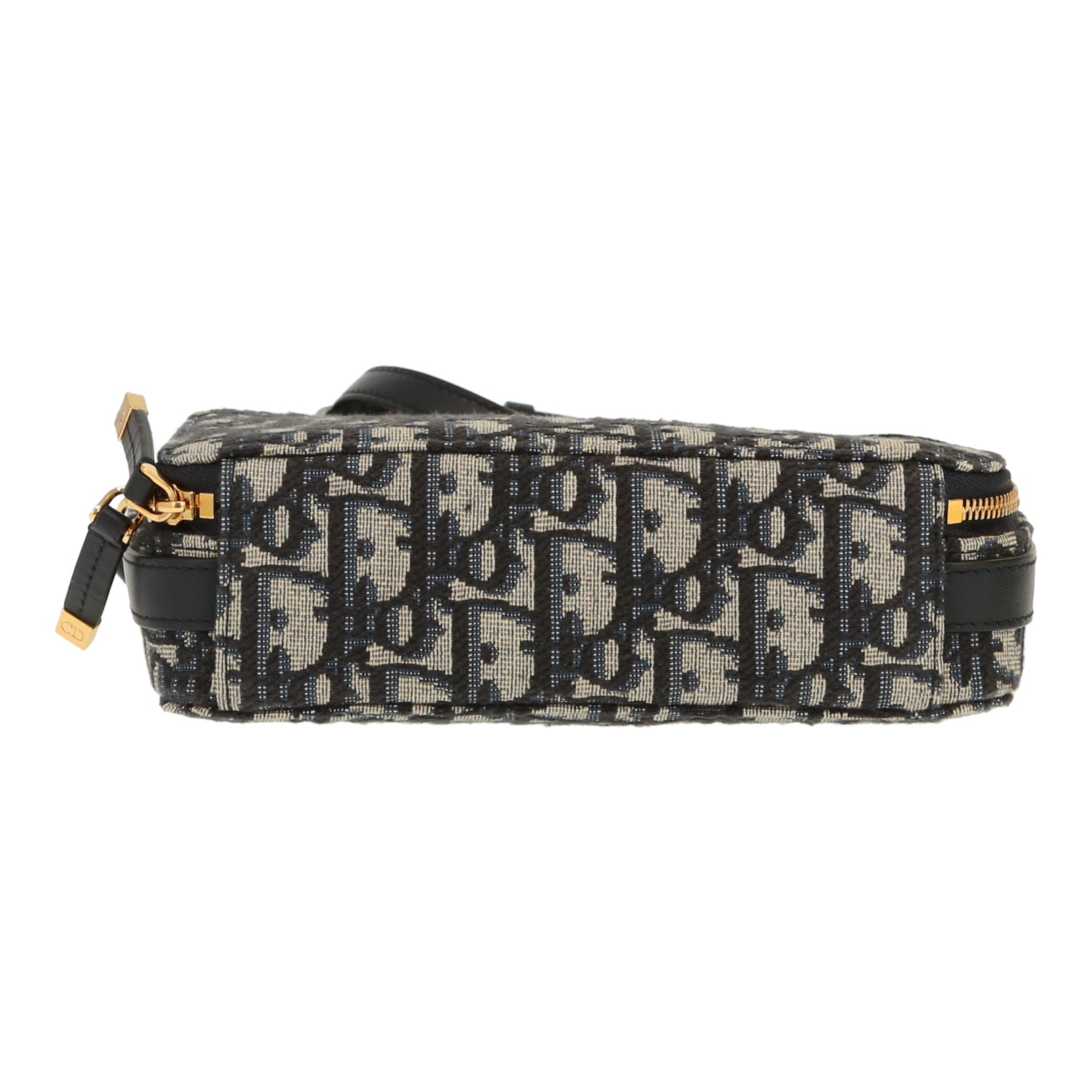 Dior  Box 30 Montaigne shoulder bag  in navy blue monogram canvas Oblique - Detail D1