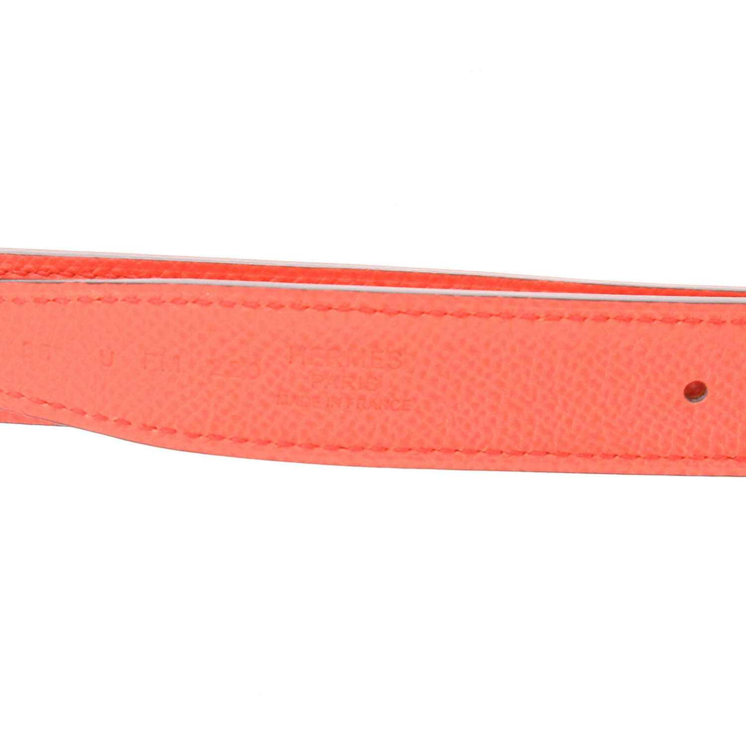 Ceinture Hermès  Ceinture H en cuir epsom orange et rose Jaipur - Detail D3