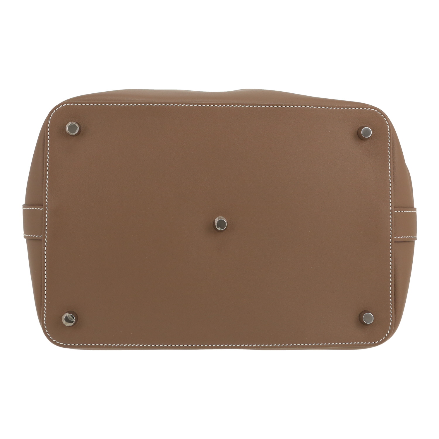 Sac à main Hermès  Tool Box en cuir Swift étoupe - Detail D1