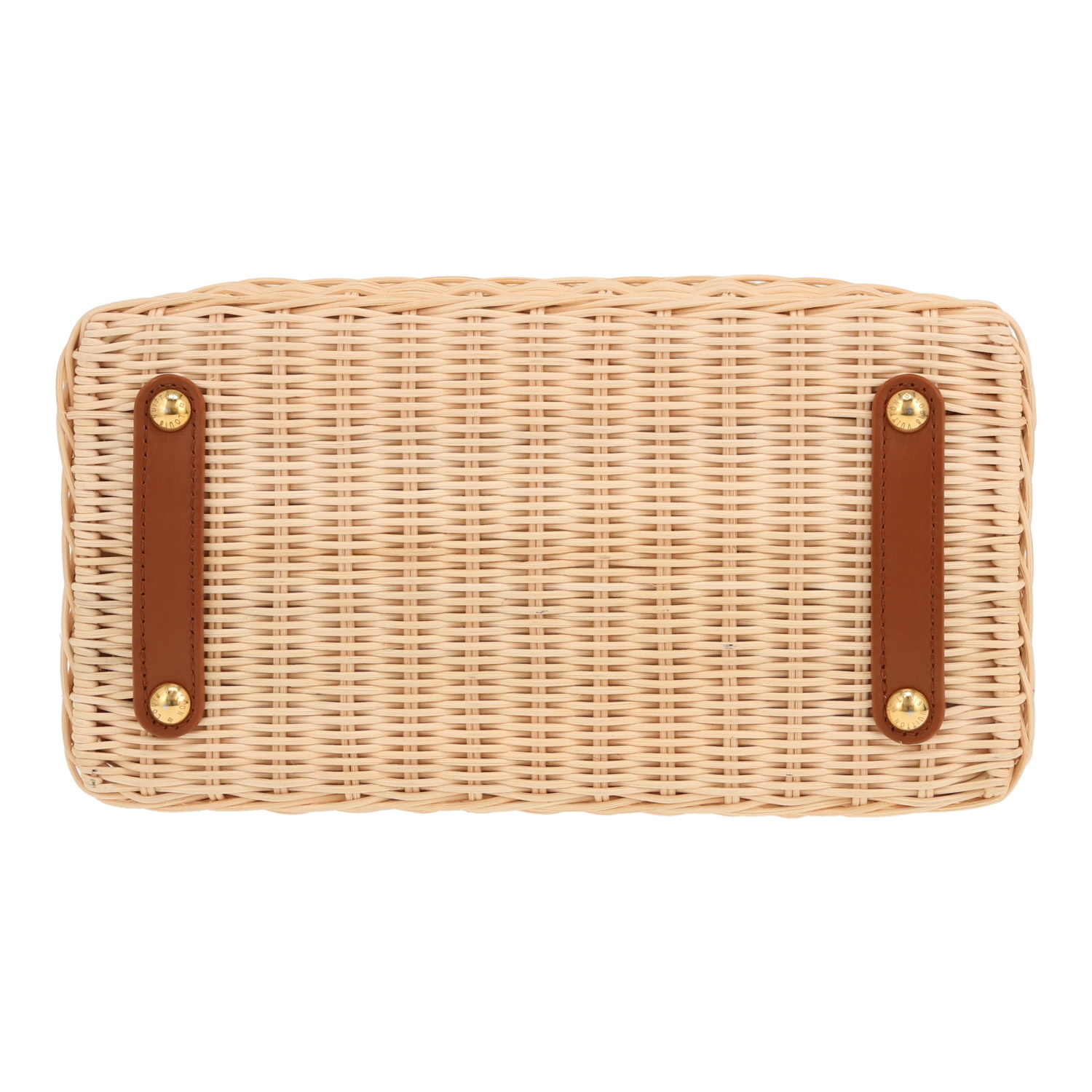 Louis Vuitton  Capucines handbag  wicker  and brown leather - Detail D1