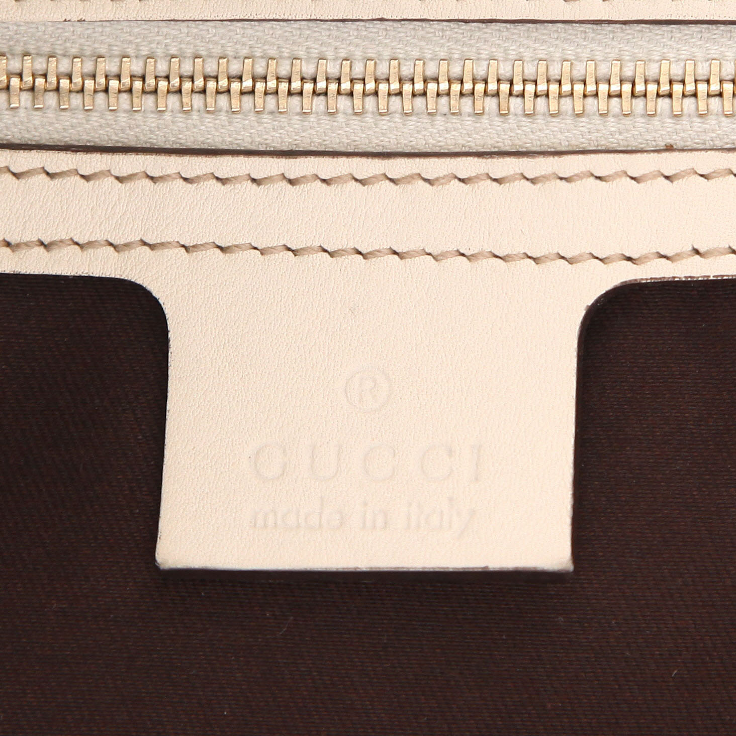 Borsa Gucci  Bamboo in tela "sûpreme GG" beige e pelle bianca - Detail D2