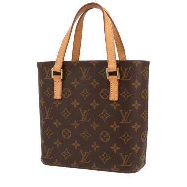 Bolso de mano Louis Vuitton   en lona Monogram marrón y cuero natural