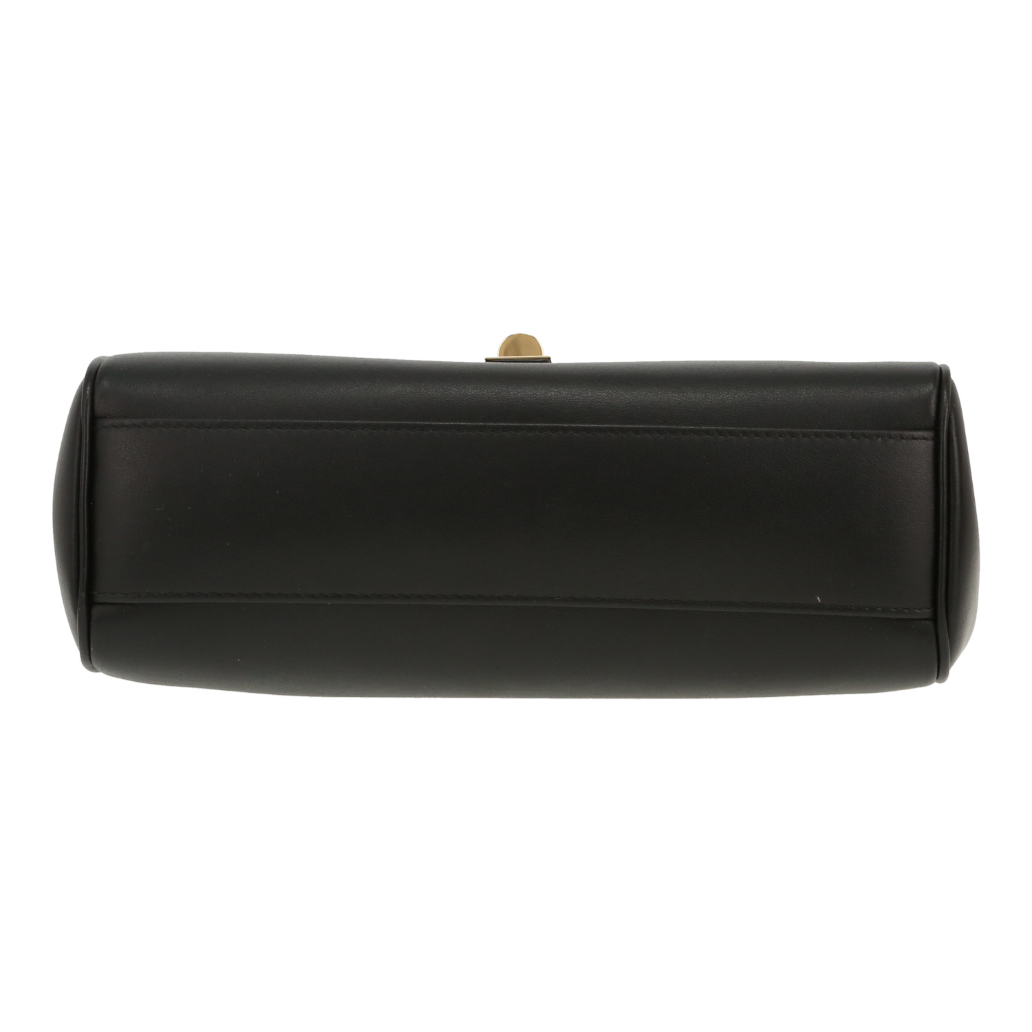 Sac bandoulière Celine  Soft Teen en cuir grainé noir - Detail D1