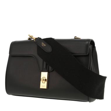 Bolso bandolera Celine  Soft Teen en cuero granulado negro