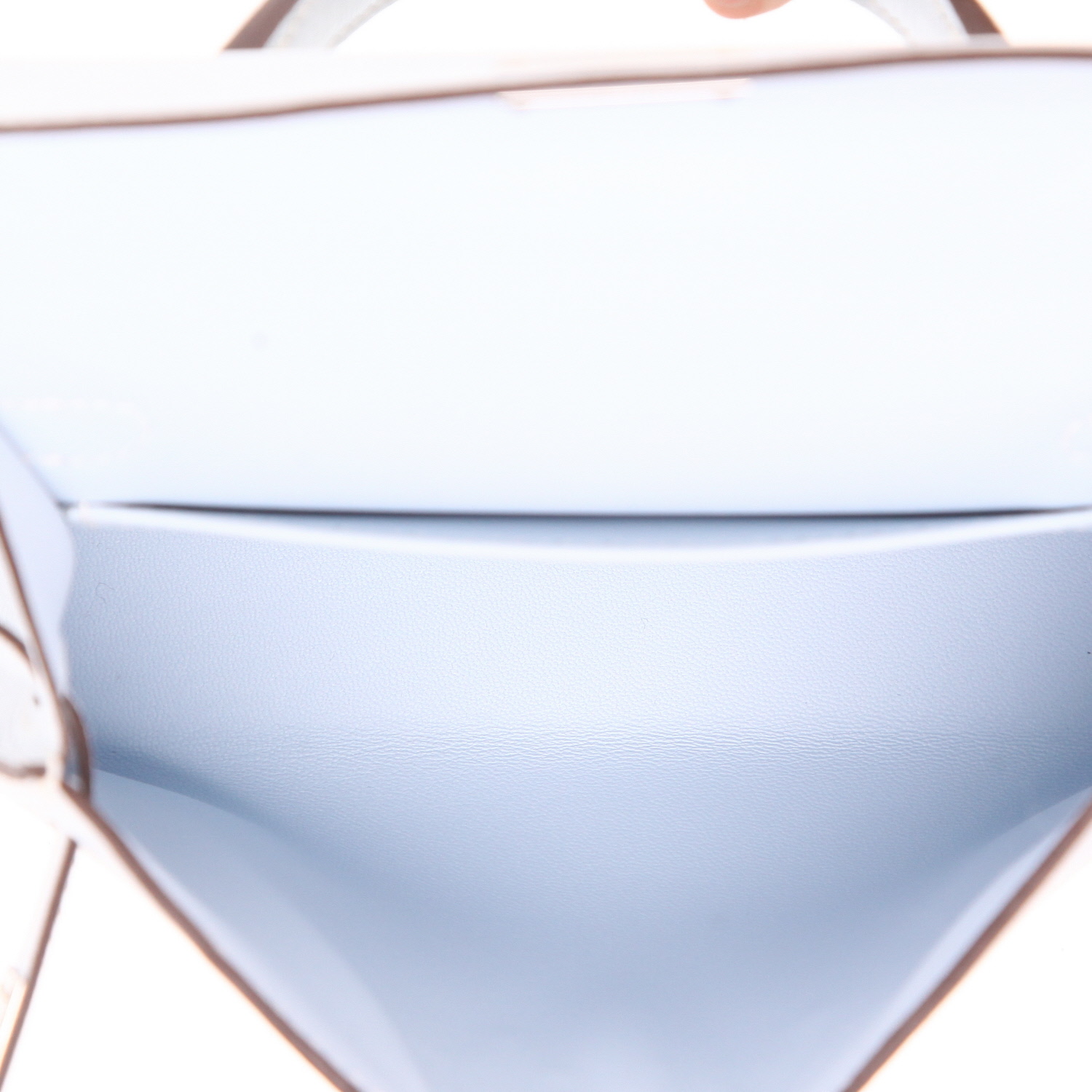 Hermès  Kelly 20 cm shoulder bag  in Bleu Glacier Mysore leather - Detail D3