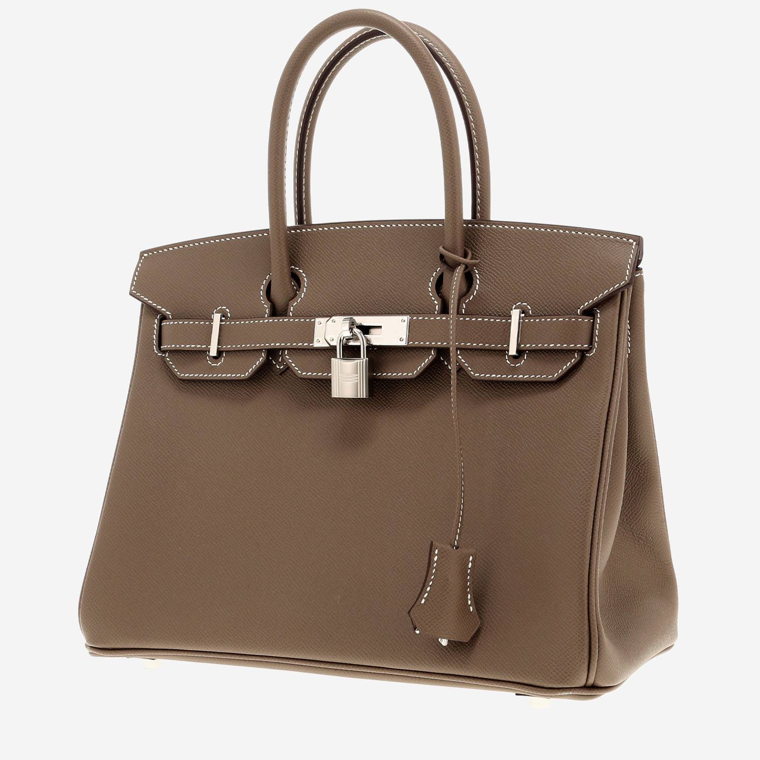 Borsa Hermès  Birkin 30 cm in pelle Epsom etoupe