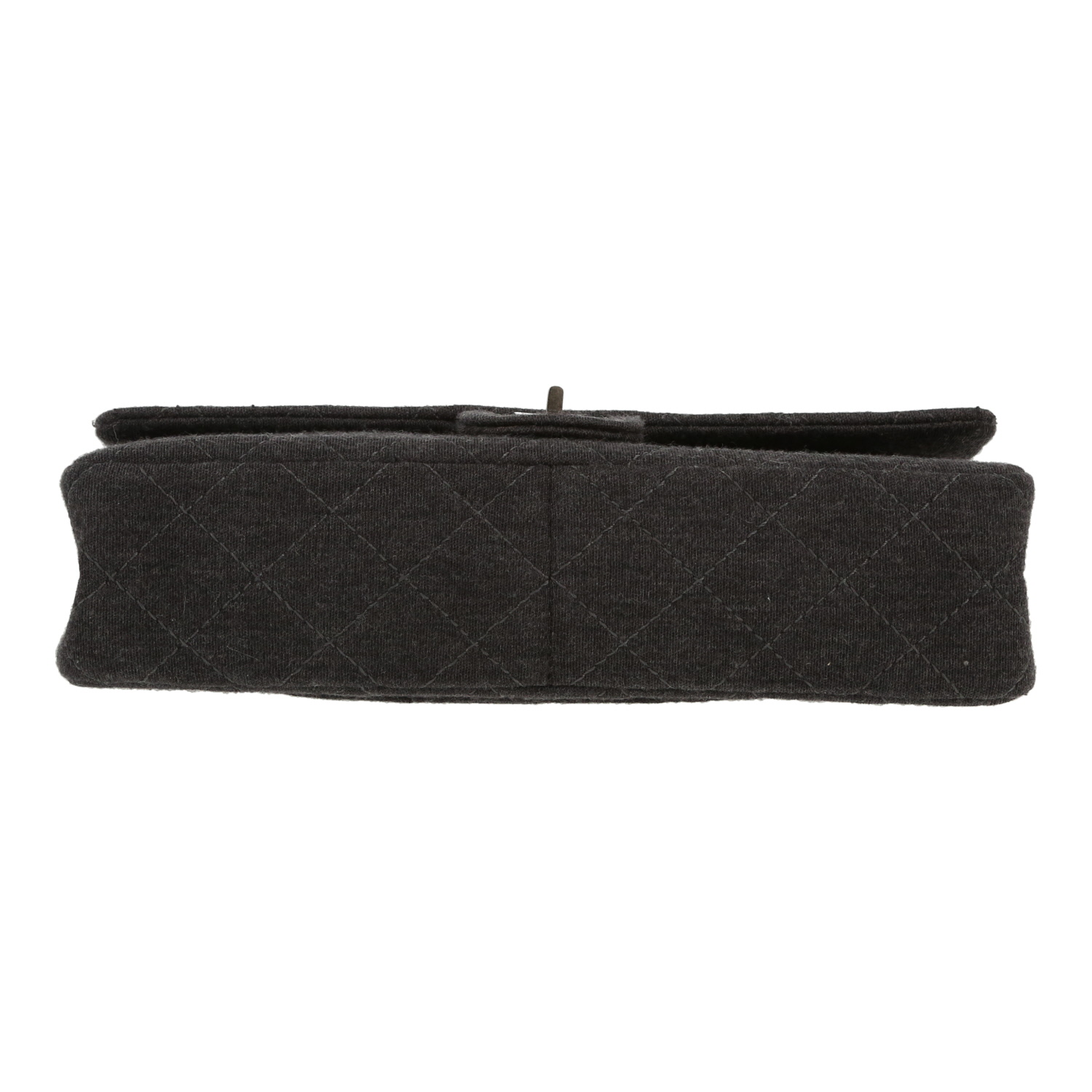 Bolso bandolera Chanel  2.55 en jersey gris - Detail D1