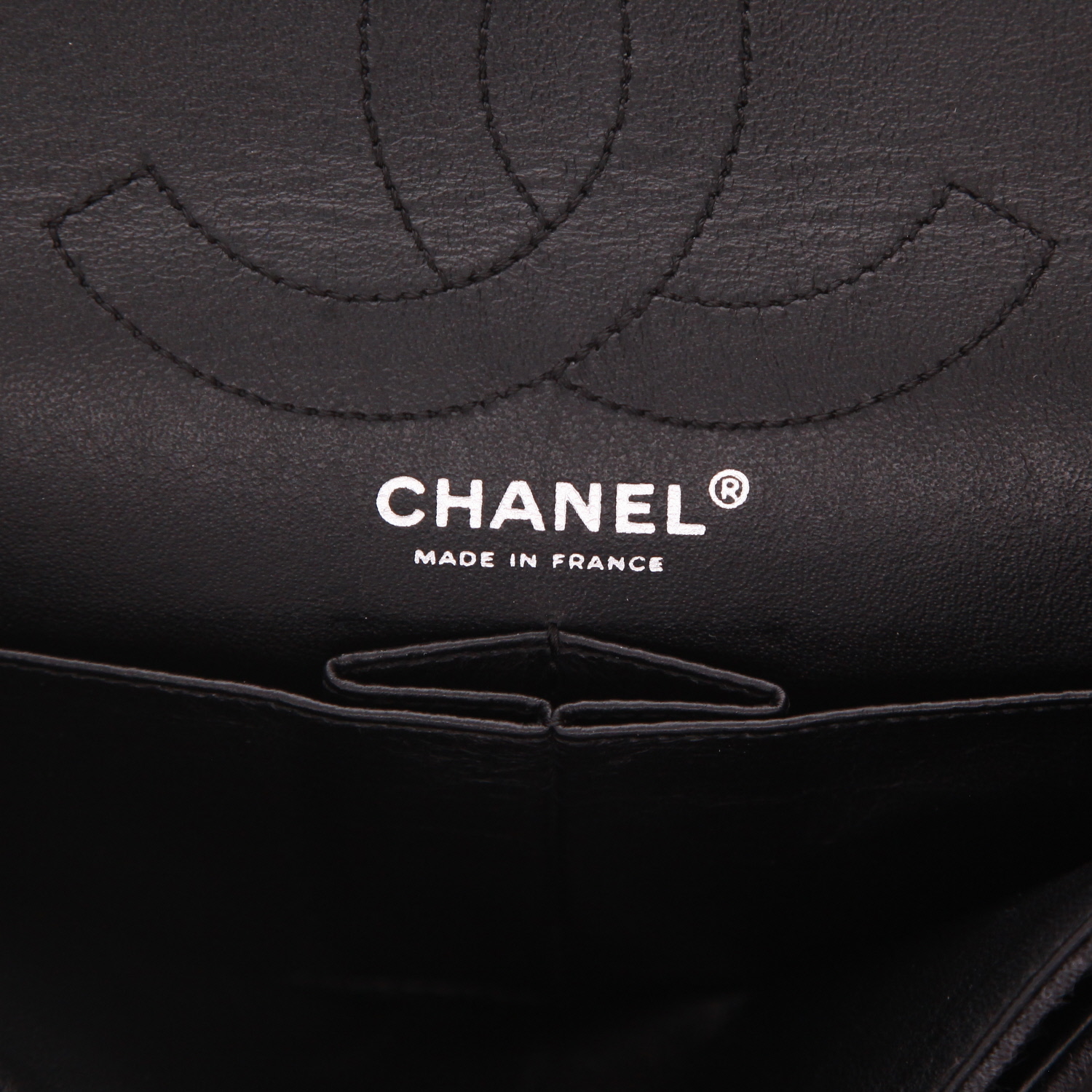 Borsa a tracolla Chanel  2.55 in jersey grigio - Detail D2