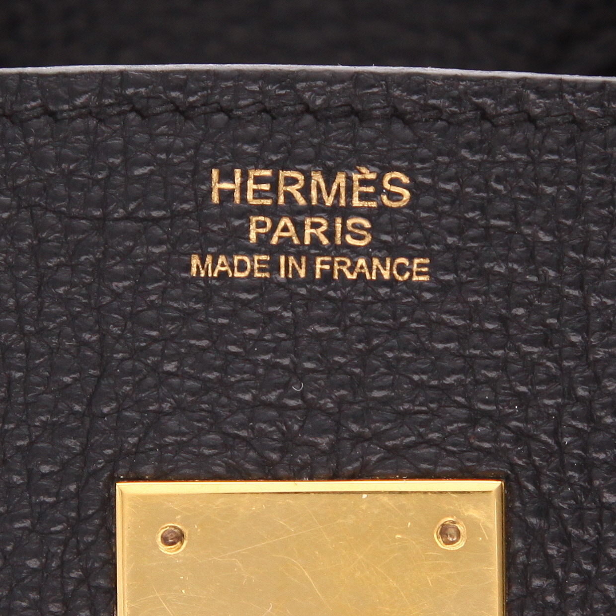 Sac à main Hermès  Birkin 30 cm en cuir togo noir - Detail D2