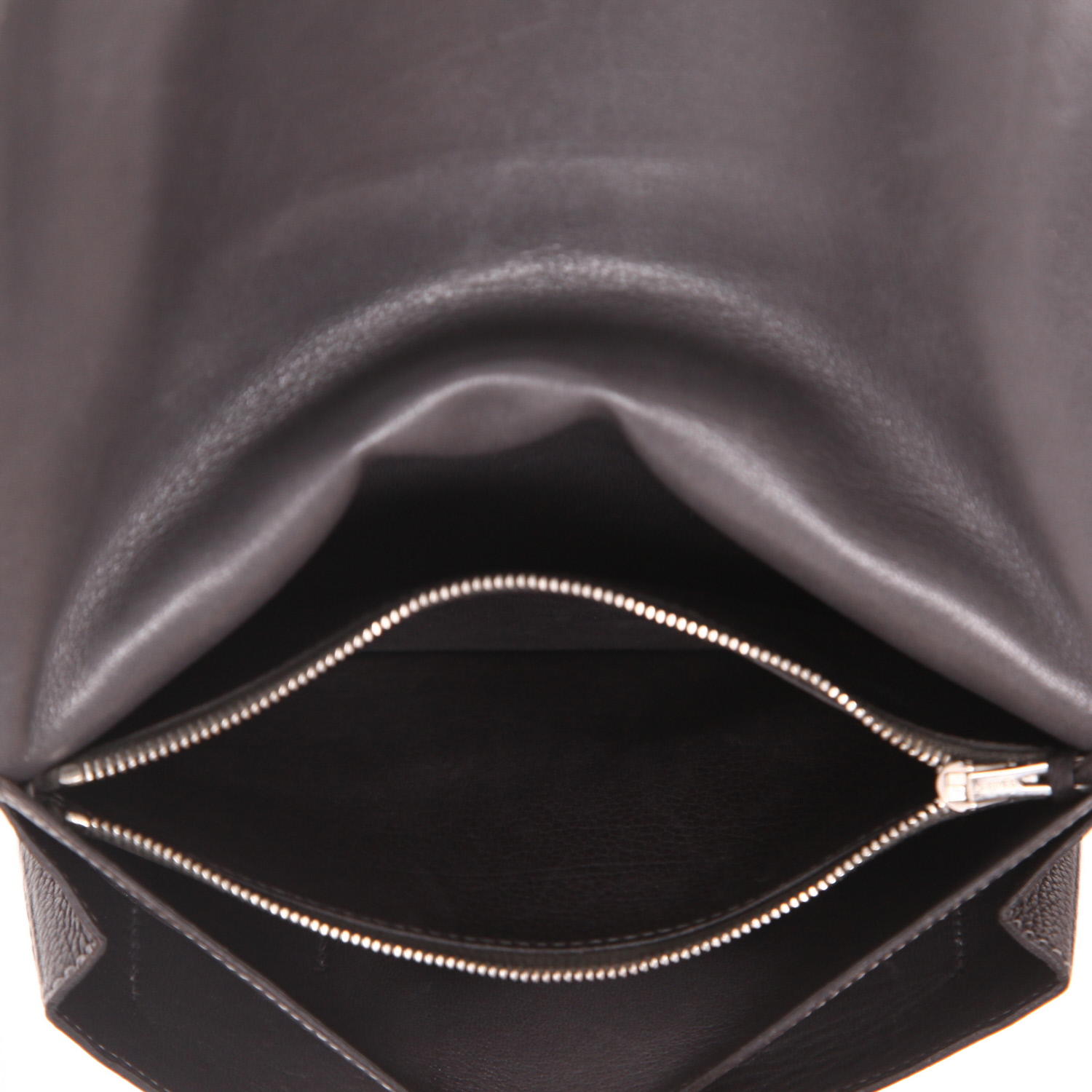 Billetera Hermès  Dogon en cuero granulado negro - Detail D4