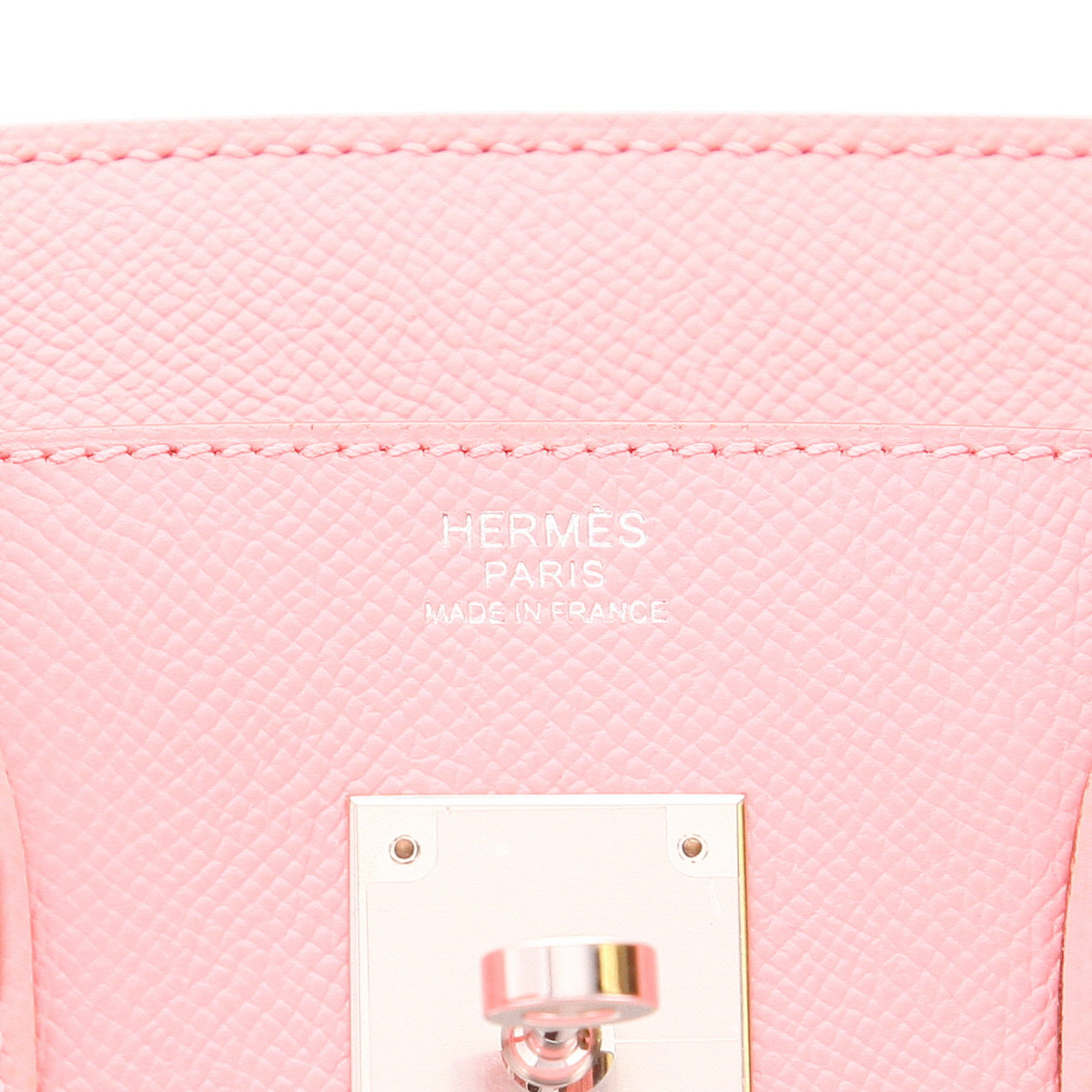 Bolso de mano Hermès  Birkin 30 cm en cuero epsom Rose Confetti - Detail D2