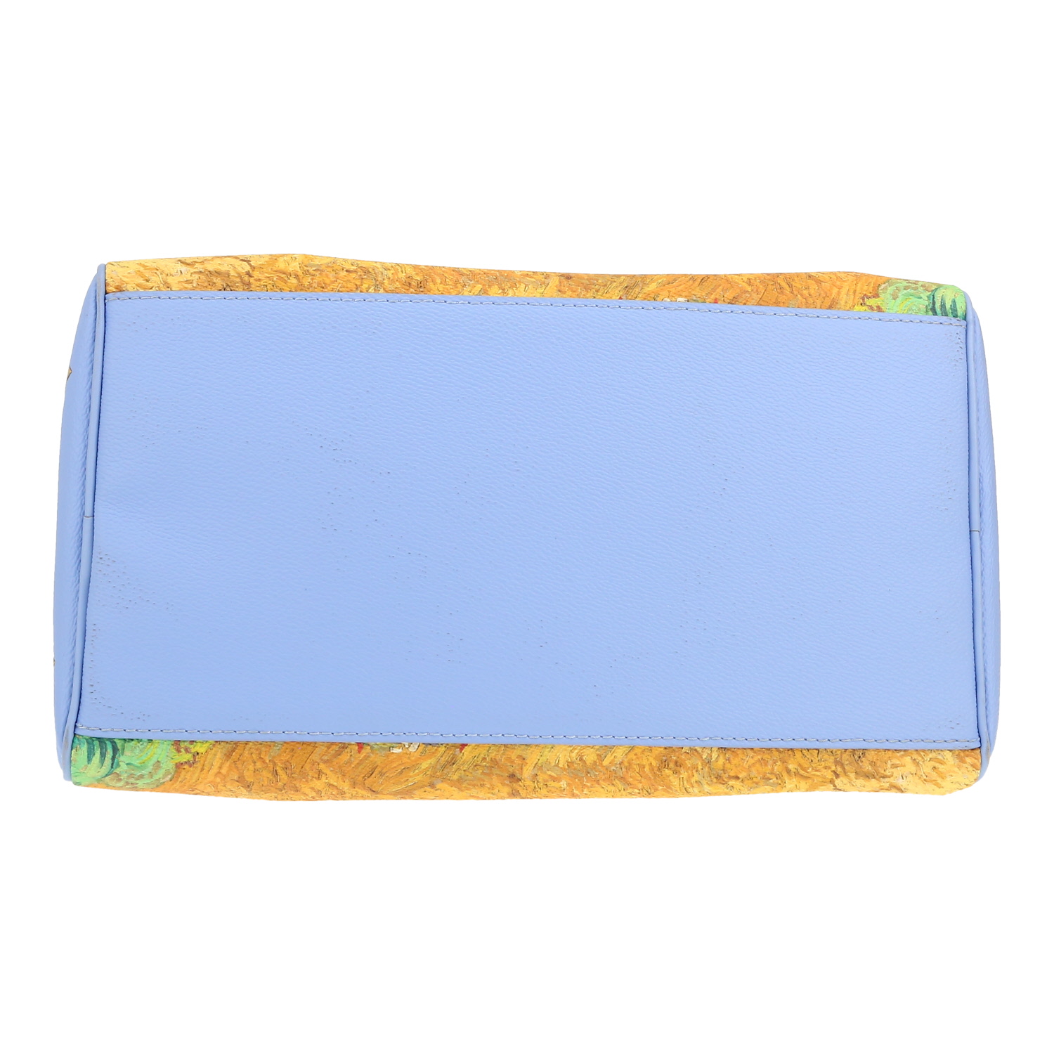 Bolso de mano Louis Vuitton  Edition limitée Jeff Koons "Van Gogh" en cuero azul verde y amarillo - Detail D1