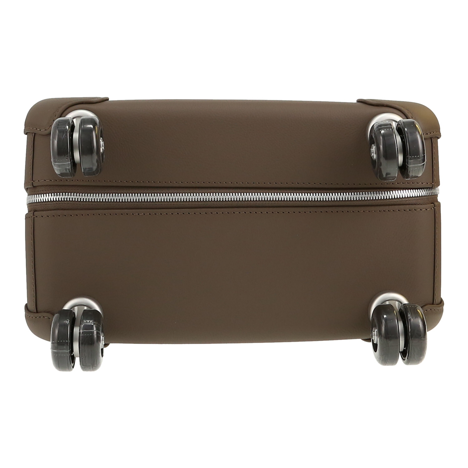 Maleta Hermès  R.M.S Cabine en tejido "H" beige y cuero swift marrón etoupe - Detail D1