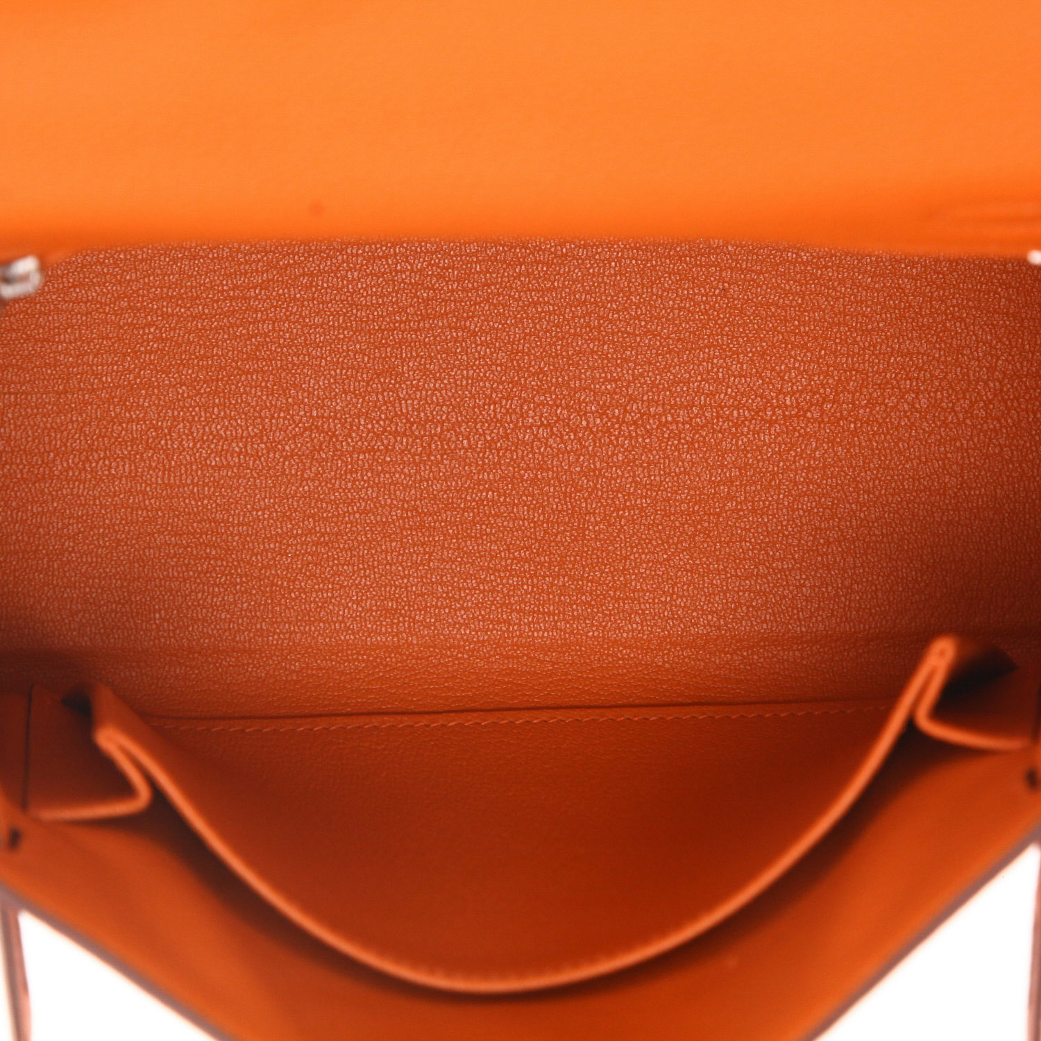 Borsa Hermès  Kelly 25 cm in pelle togo arancione - Detail D3