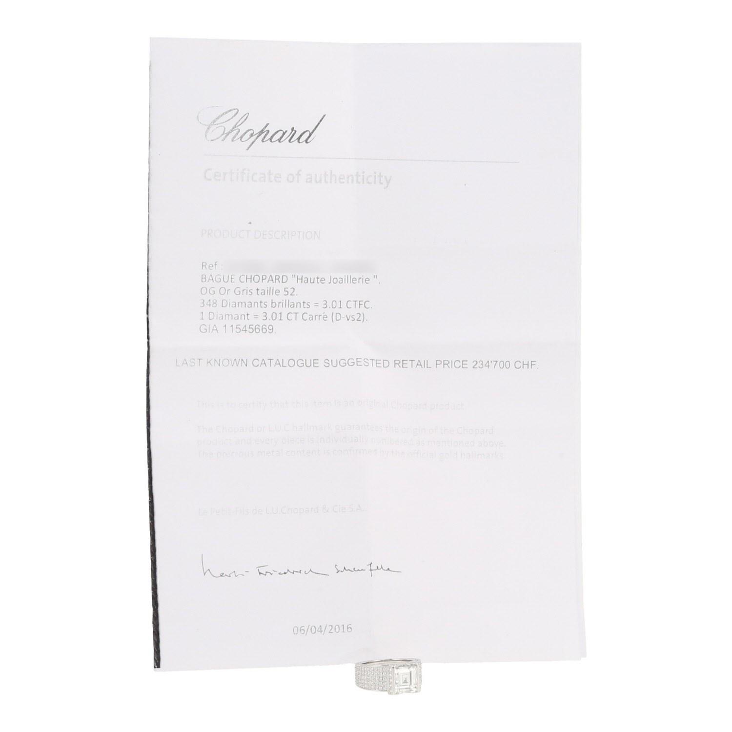 Bague Chopard en or blanc et diamants - Detail D2