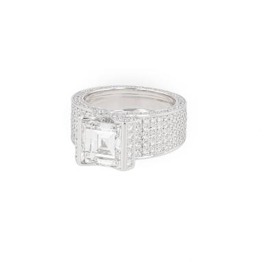 Anello Chopard  in oro bianco e diamanti