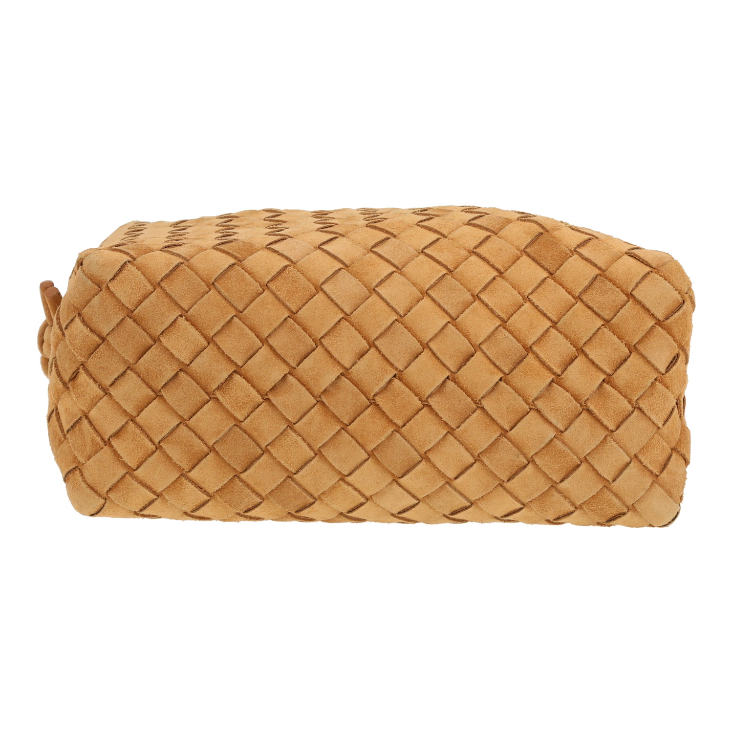 Bolso bandolera Bottega Veneta  Camera Loop en intrecciato Veau velours marrón - Detail D1